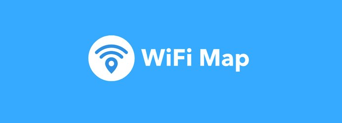 A smartphone displaying wifimap.io near me search results for nearby Wi-Fi hotspots.